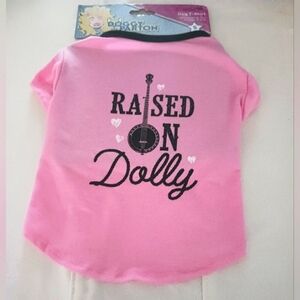 Doggy Parton NWT Dog Pink T-Shirt. Size Small. Raised on Dolly.